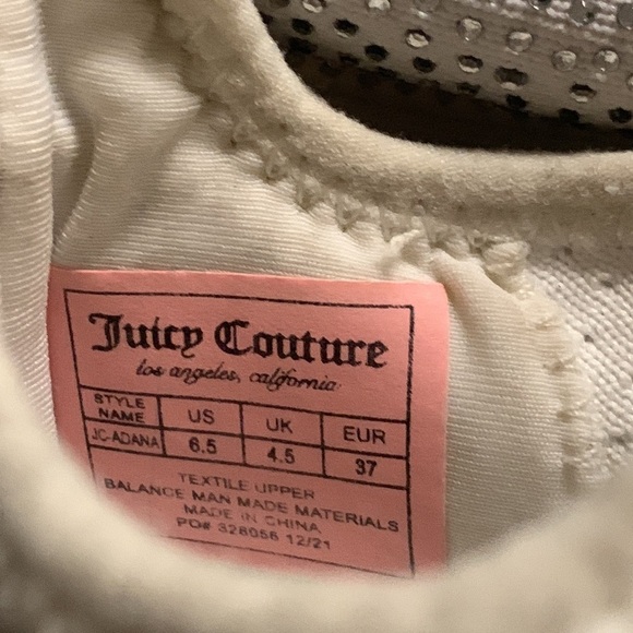 Juicy Couture Adana White Rhinestone Chunky Lace-Up Sneakers Size 6.5 - Picture 11 of 17